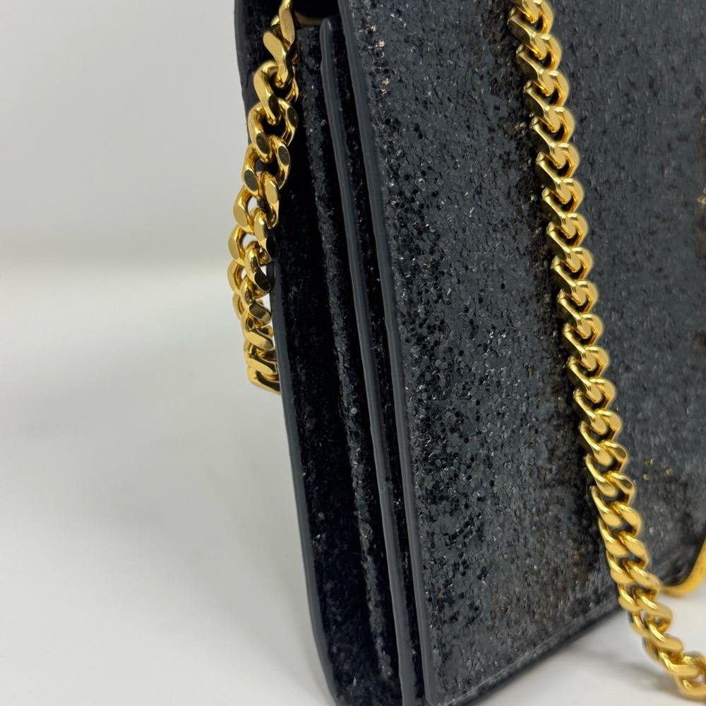 💯 Authentic YVES SAINT LAURENT Kate Monogramme Glitter Crossbody - Picture 6 of 12